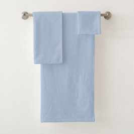 Conjunto De Toalhas Azul Aço Claro Cor Sólida
