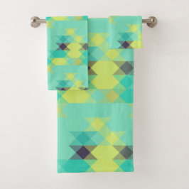 Conjunto De Toalhas azul amarelo turquesa amarelo e aqua