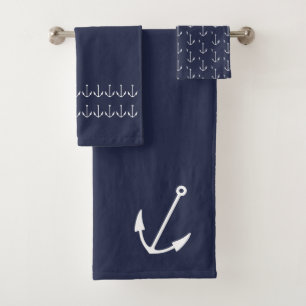 Conjunto De Toalhas Azul-azul-atlântico-marinho