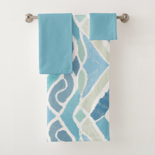 Conjunto De Toalhas Azul costeiro/praiano/náutico (Insitu)