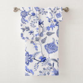 Conjunto De Toalhas Azul de Campo Francês