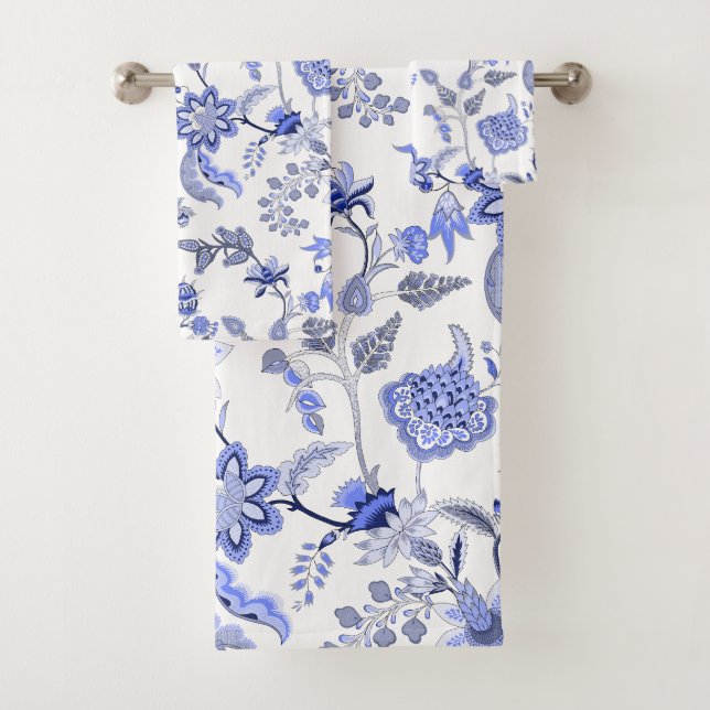Conjunto De Toalhas Azul de Campo Francês (Insitu)