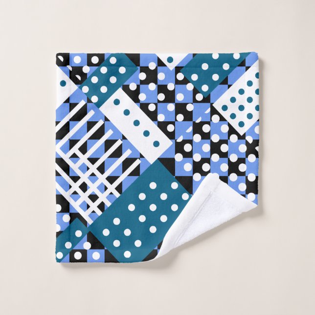 Conjunto De Toalhas Azul de Cornflower e azul escuro (Pano de lavar)
