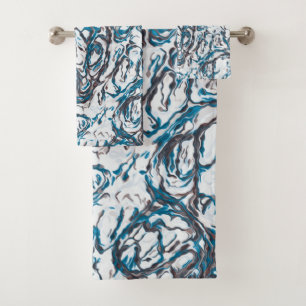 Conjunto De Toalhas Azul e Marrom