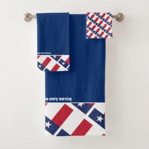 Conjunto De Toalhas Azul   PAVILHÃO TEXAS com Escritura Personalizável