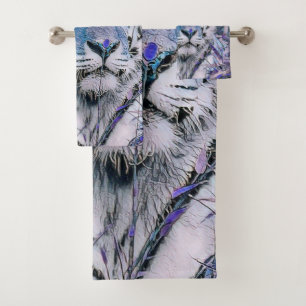 Conjunto De Toalhas Azul Tigre