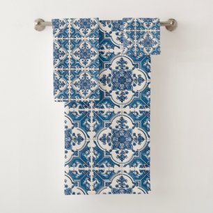 Conjunto De Toalhas Azulejos do Mediterrâneo, Portugal, Azulejo, Majol