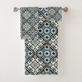 Conjunto De Toalhas Azulejos do Mediterrâneo, Portugal, Azulejo, Majol