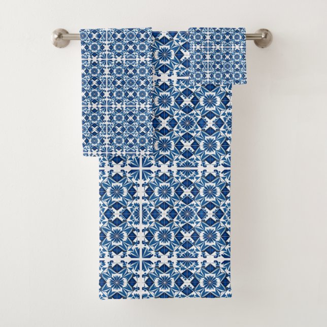 Conjunto De Toalhas Azulejos do Mediterrâneo, Portugal, Azulejo, Majol (Insitu)