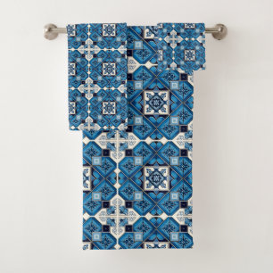 Conjunto De Toalhas Azulejos do Mediterrâneo, Portugal, Azulejo, Majol