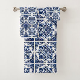 Conjunto De Toalhas Azulejos do Mediterrâneo, Portugal, Azulejo, Majol