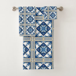 Conjunto De Toalhas Azulejos do Mediterrâneo, Portugal, Azulejo, Majol
