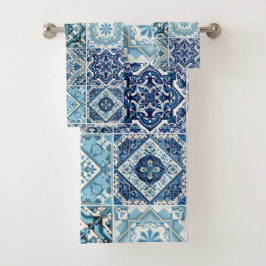 Conjunto De Toalhas Azulejos do Mediterrâneo, Portugal, Azulejo, Majol