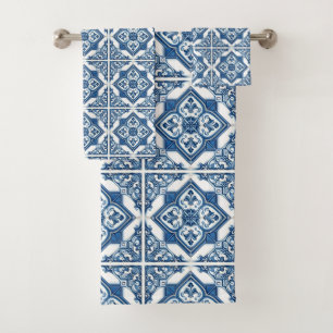 Conjunto De Toalhas Azulejos do Mediterrâneo, Portugal, Azulejo, Majol