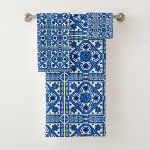 Conjunto De Toalhas Azulejos do Mediterrâneo, Portugal, Azulejo, Majol