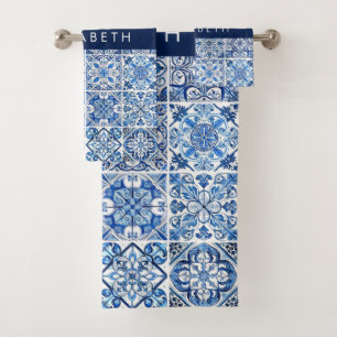 Conjunto De Toalhas Azulejos do Mediterrâneo, Português, Azulejo, Seu 