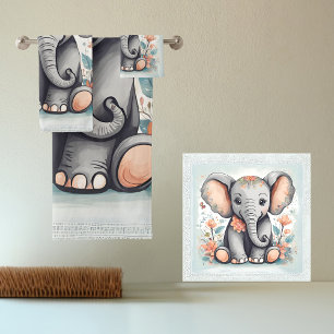 Conjunto De Toalhas Baby Elephant