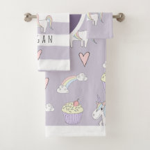 Baby Girl Pink Doodle Unicorn Rainbow Nome do Padr