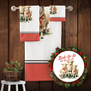 Conjunto De Toalhas Bah La La Cute Retro Christmas Shea