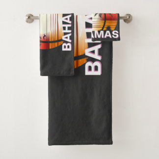 Conjunto De Toalhas Bahamas Vintage Palm Trees Summer Beach