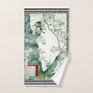 Conjunto De Toalhas Bairei Woodpecker Cherry Japonês Bath Towel Set