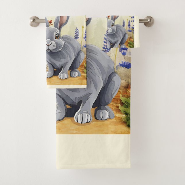 CONJUNTO DE TOALHAS BAIXO DA CAMINHADA DE BUNNY (Insitu)