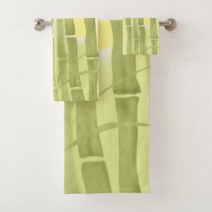 Conjunto De Toalhas Bambu verde