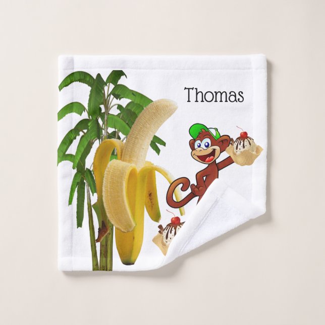 Conjunto De Toalhas Banana Split Tree Monkey Bathroom Sets (Pano de lavar)