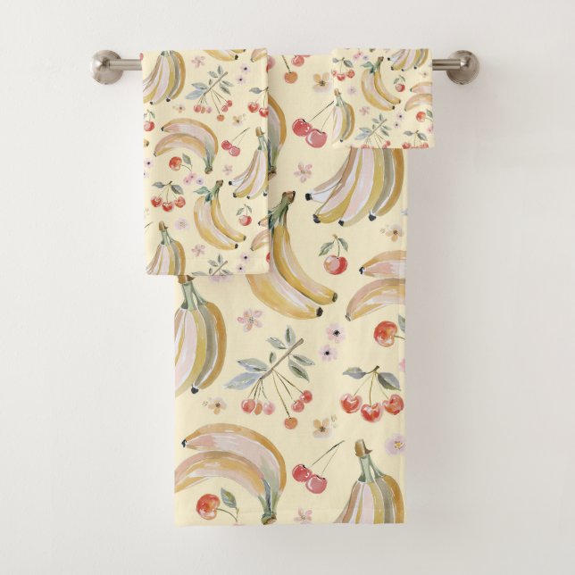 Conjunto De Toalhas Bananas por Cerejas (Insitu)
