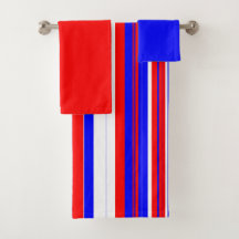 Bandas brancas e azuis vermelhas