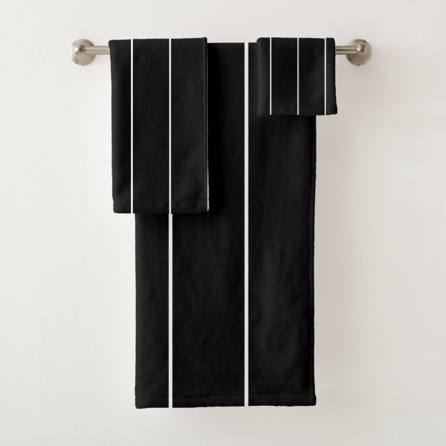 Conjunto De Toalhas Bandas brancas e pretas (Insitu)