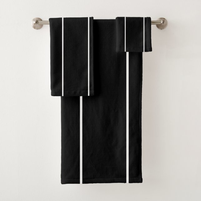 Conjunto De Toalhas Bandas brancas e pretas (Insitu)
