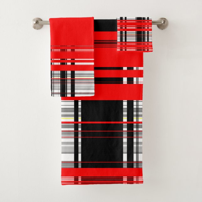 Conjunto De Toalhas Bandas brancas e Pretas (Insitu)