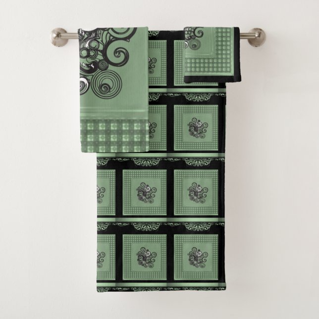 Conjunto De Toalhas Bandas de Banheiro Floral (Insitu)