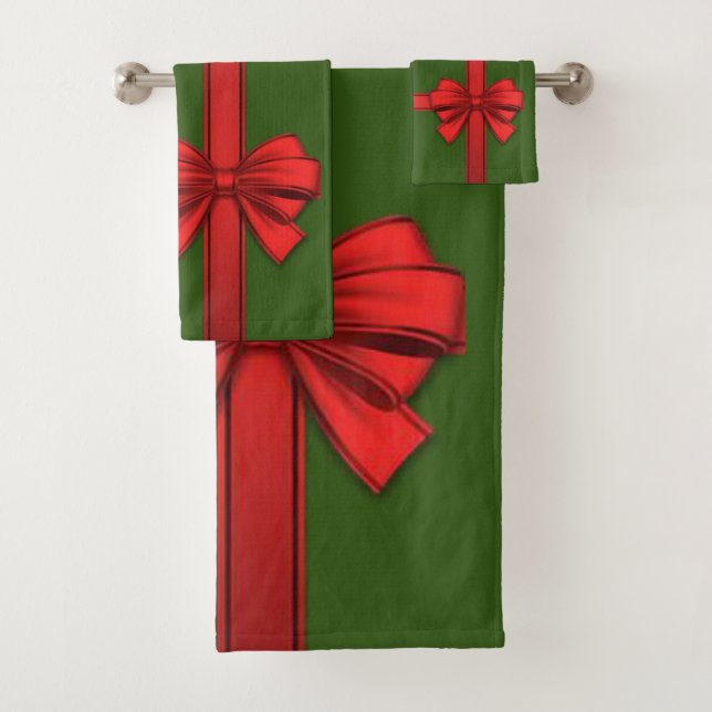 Conjunto De Toalhas Bandas de Natal, Arco Vermelho (Insitu)