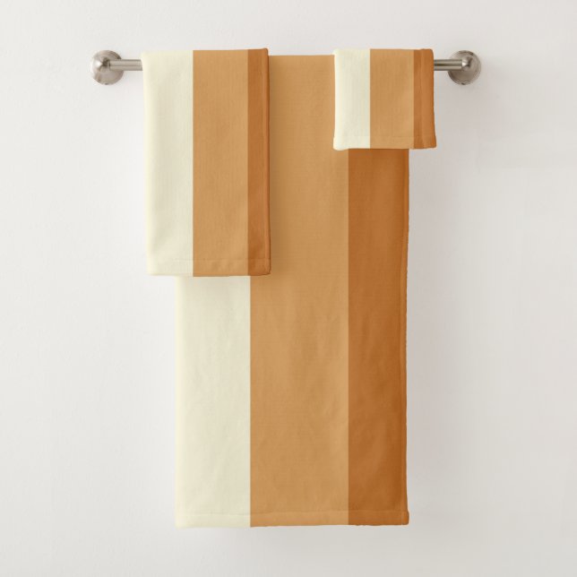 Conjunto De Toalhas Bandas verdes e laranja (Insitu)