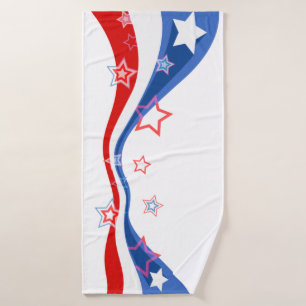Conjunto De Toalhas Bandeira americana vermelha branca e azul