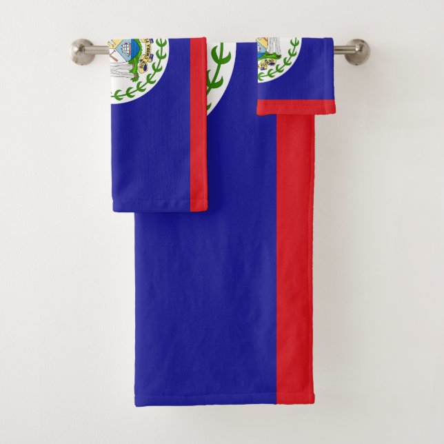 Conjunto De Toalhas Bandeira Belizenha (Insitu)