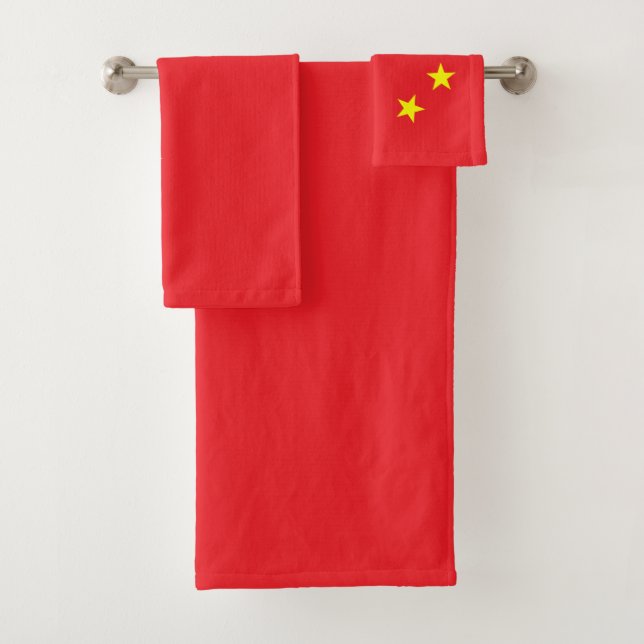 Conjunto De Toalhas Bandeira Chinesa (Insitu)