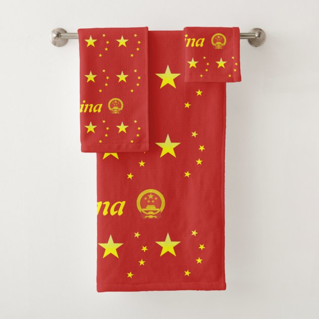 Conjunto De Toalhas bandeira chinesa (Insitu)