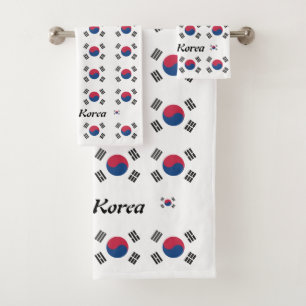 Conjunto De Toalhas Bandeira coreana sul