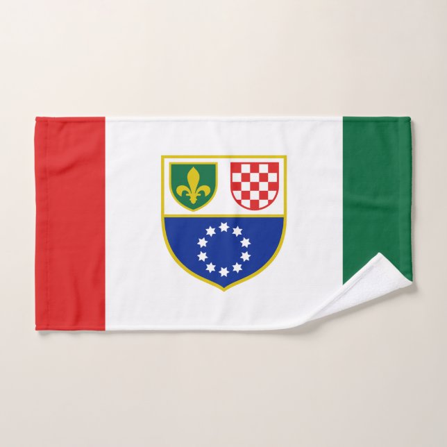 Conjunto De Toalhas Bandeira da Bósnia-Herzegovina (Toalha de mão)