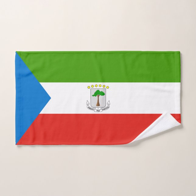 Conjunto De Toalhas Bandeira da Guiné Equatorial (Toalha de mão)