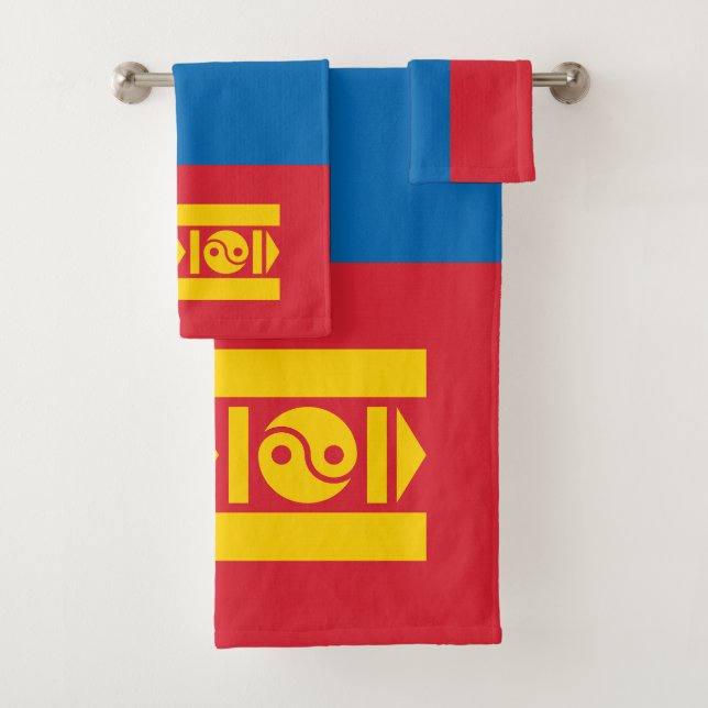 Conjunto De Toalhas Bandeira da Mongólia (Insitu)