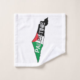 Conjunto De Toalhas Bandeira da Palestina Livre no Mapa Palestino
