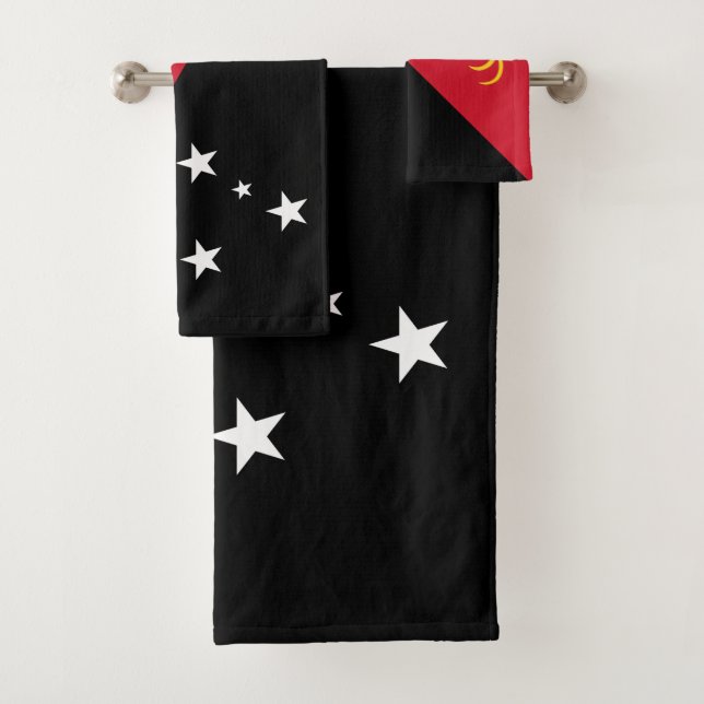Conjunto De Toalhas Bandeira da Papua-Nova Guiné (Insitu)