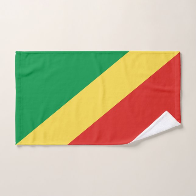 Conjunto De Toalhas Bandeira da República do Congo (Toalha de mão)