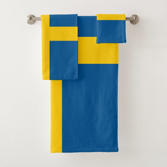 Conjunto De Toalhas Bandeira da Suécia (Insitu)