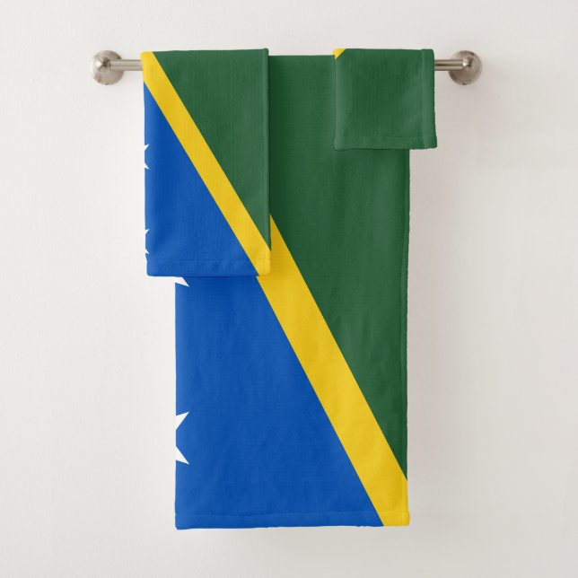 Conjunto De Toalhas Bandeira das Ilhas Salomão (Insitu)