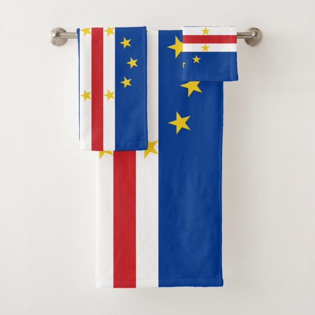 Conjunto De Toalhas Bandeira de Cabo Verde (Insitu)